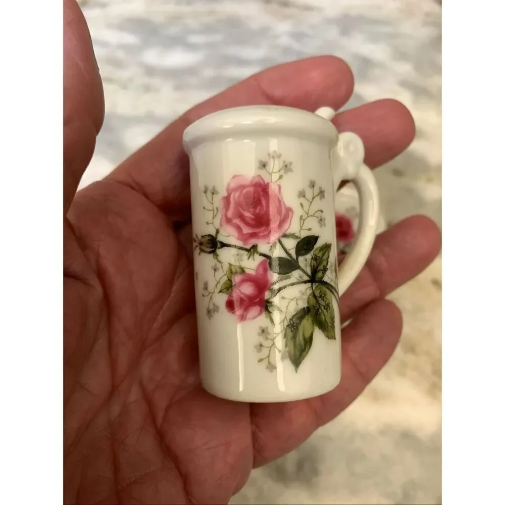 Roses Salt and Pepper Antique Shakers